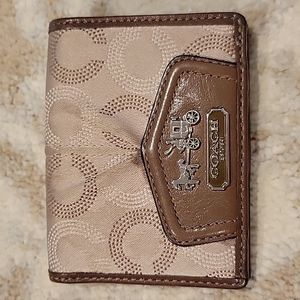 Coach wallet, signature pattern